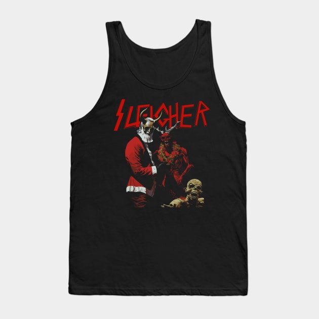 Sleigher Evil Santa and Demon Tank Top by Soulphur Media